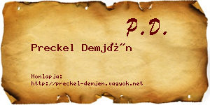 Preckel Demjén névjegykártya